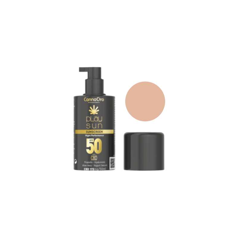Αντηλιακό με χρώμα και CBD oil Play Sun SPF 50 colour